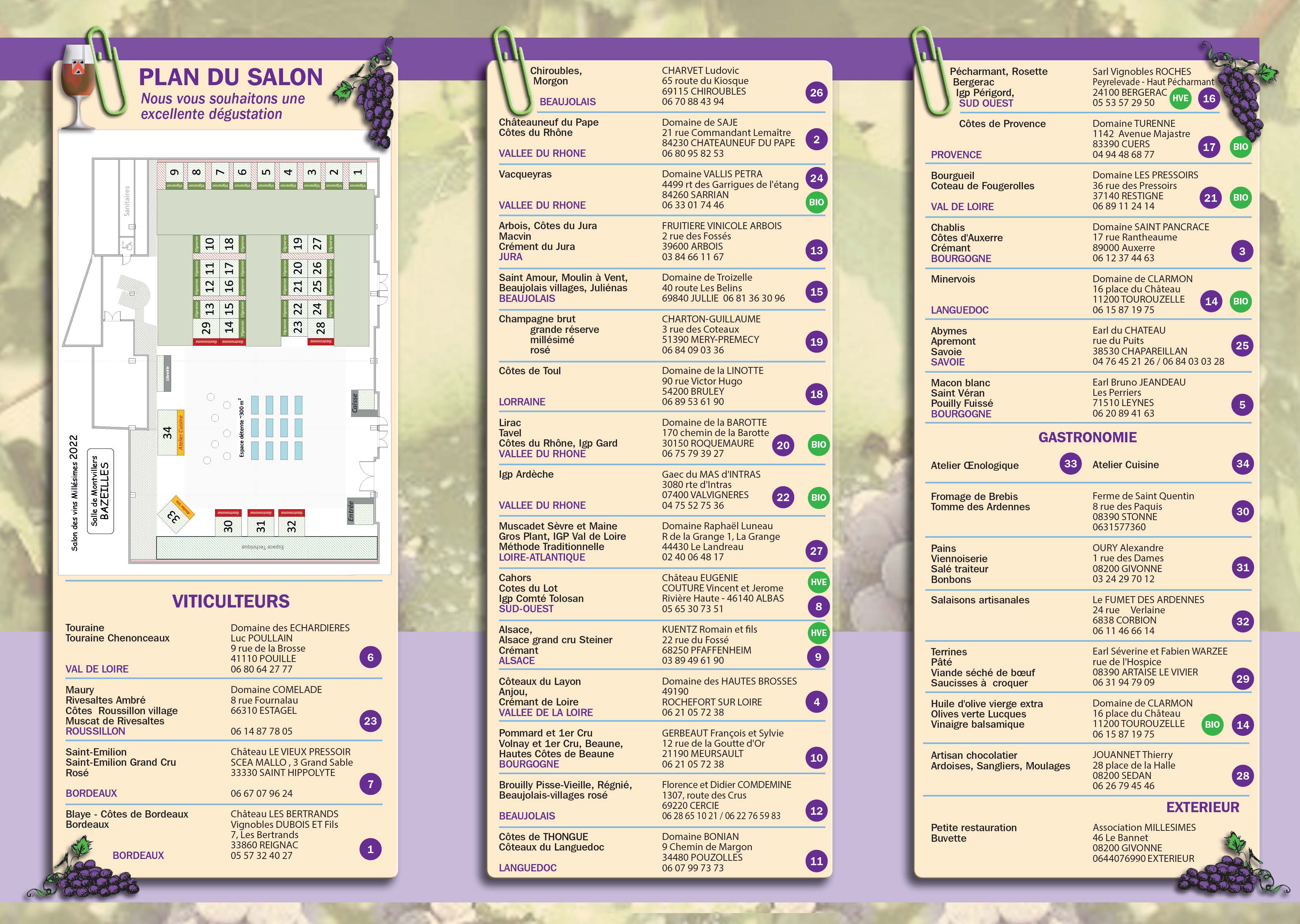 Infos Pratiques Salon des Vins Millésimes en Ardennes et Champagne