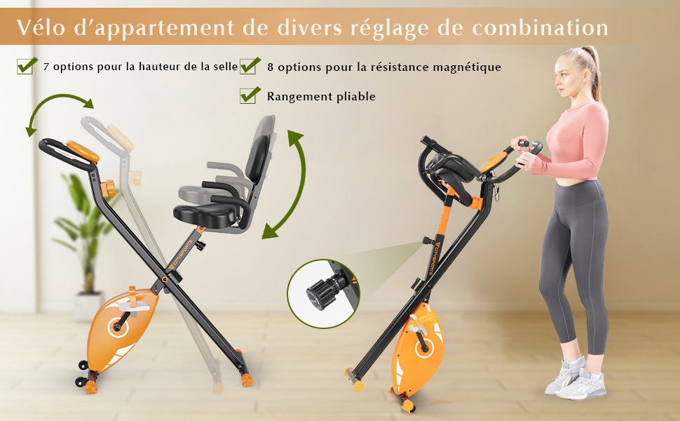 Citysports vélo d appartements pliable avec dossier vélo dexercice 8