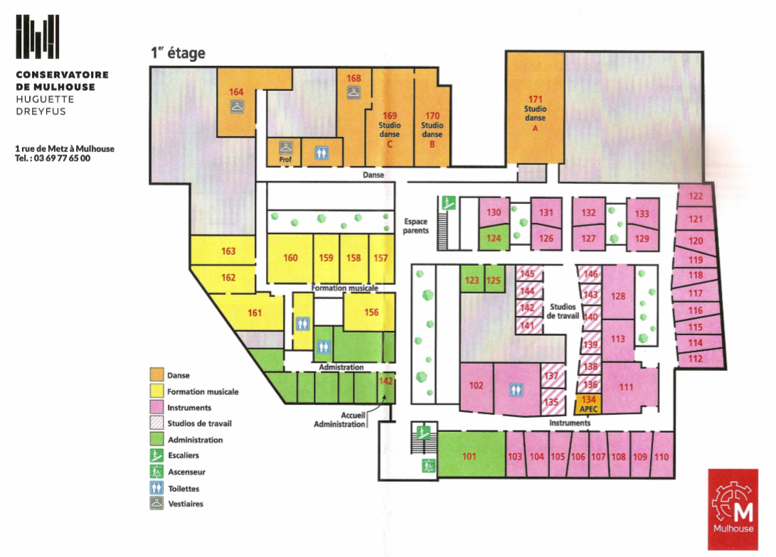 Plan conservatoire  1er étage