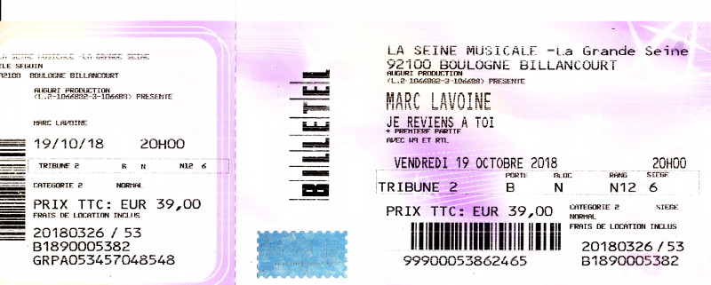 MARC LAVOINE ("Je reviens à toi") 19/10/2018 Seine Musicale : compte rendu 18033009070223491615640103