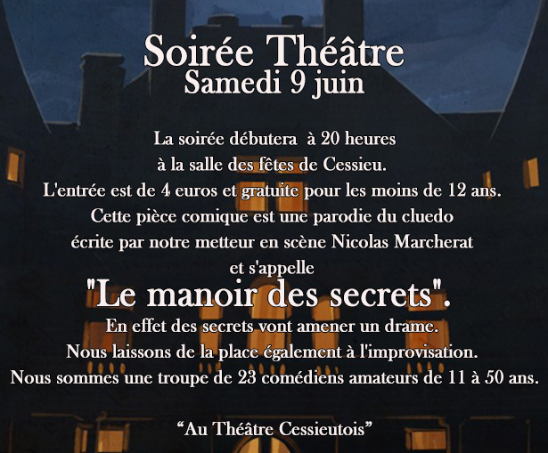 Soirée théâtre 2018