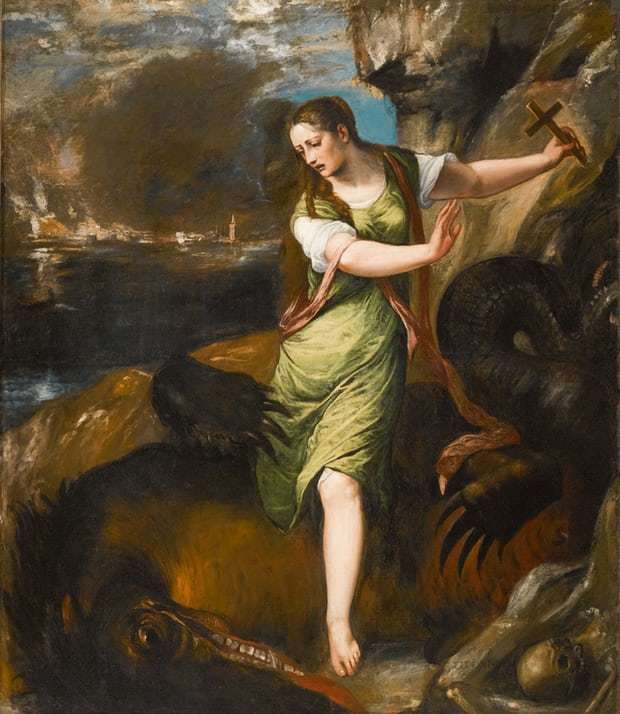 Titien-sainte marguerite  et le dragon