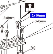 B screw 3x10-1 center diff plate