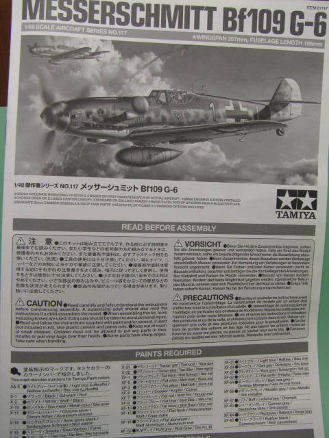 Revue de kit Me-109 G-6 Tamiya 1/48 kit # 61117 18062601583323669015779347