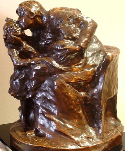 Edouard Fortini-amour maternel bronze