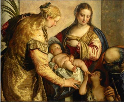 Veronese-Sainte Famille avec Sainte Barbe