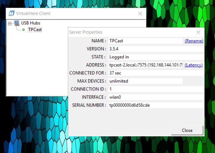 Operation not permitted , no such device (TP CAST) ???? VirtualHere