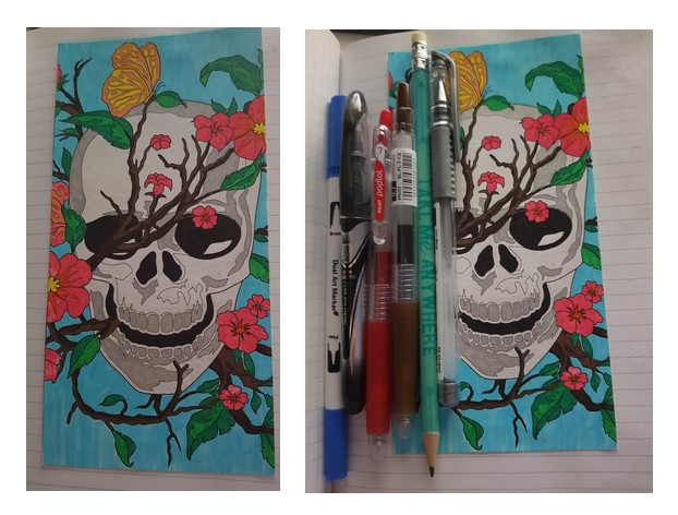 dessin tete de mort