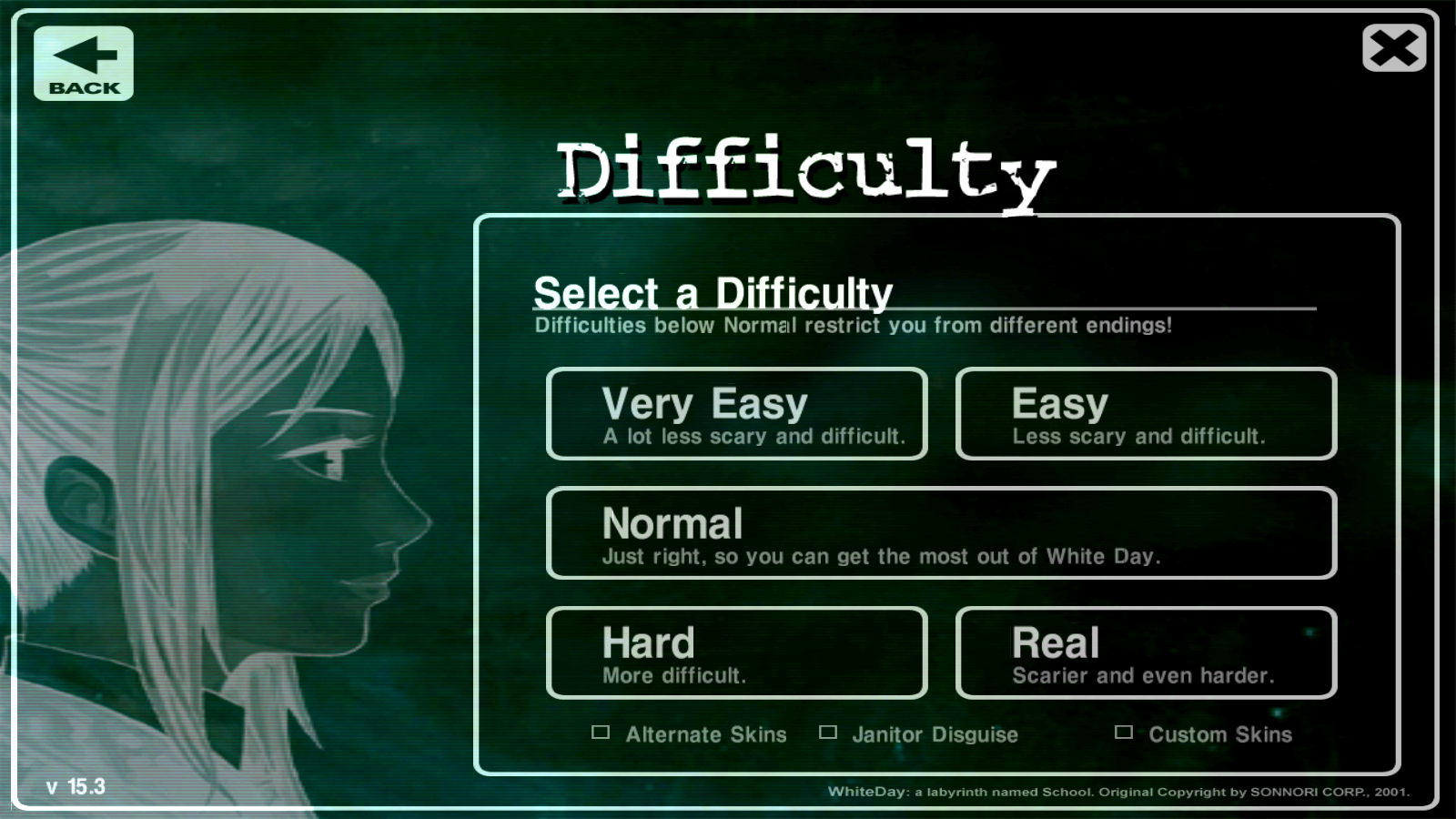 The game difficult am is are. Difficulty игра. Хард гейм. Select difficulty. White Day a Labyrinth named School 2001.