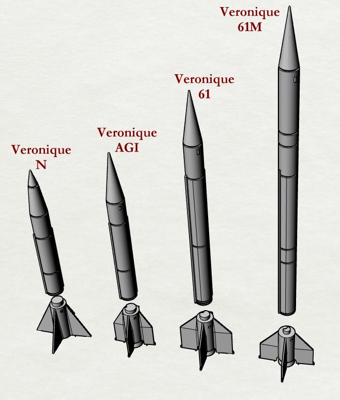 Fusées françaises de Veronique à Diamant au 144e en résine 18122404123923134916048475