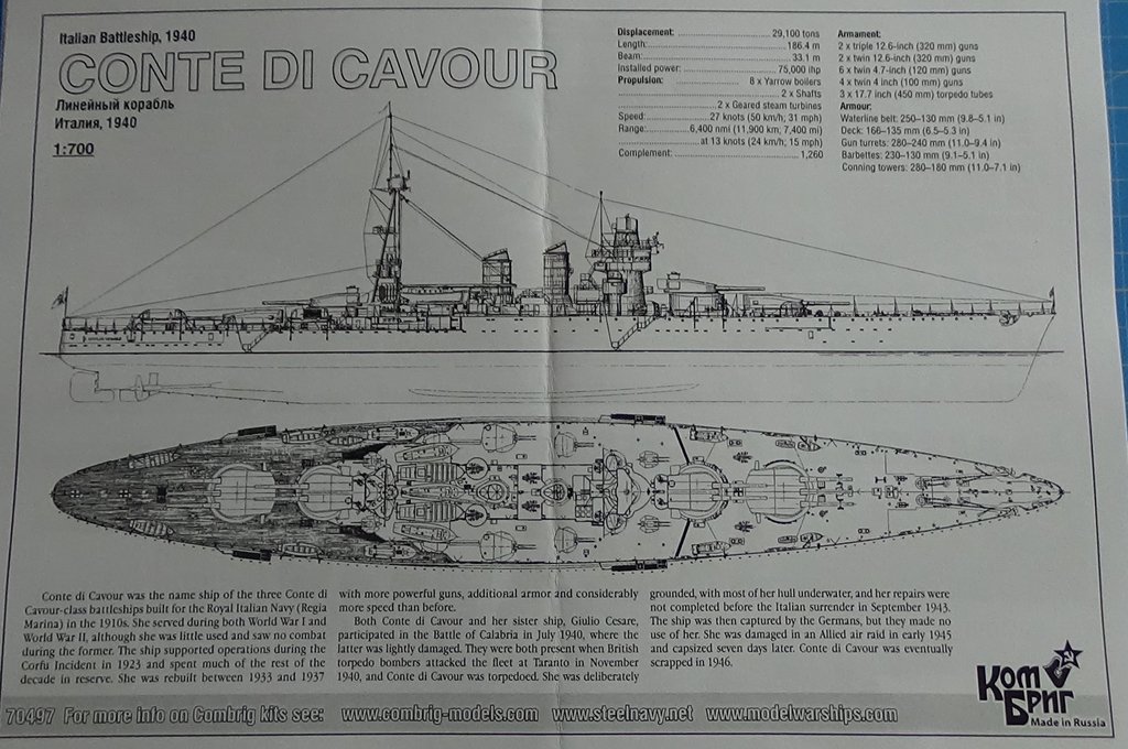 Regia Marina Conte di Cavour, cuirassé italien/ Italian battleship, 1941, Combrig 19011911160523134916082536