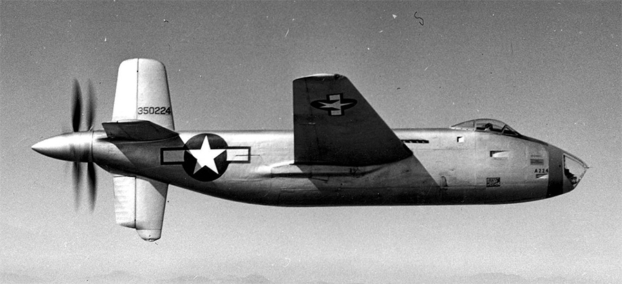 XB-42 en vol