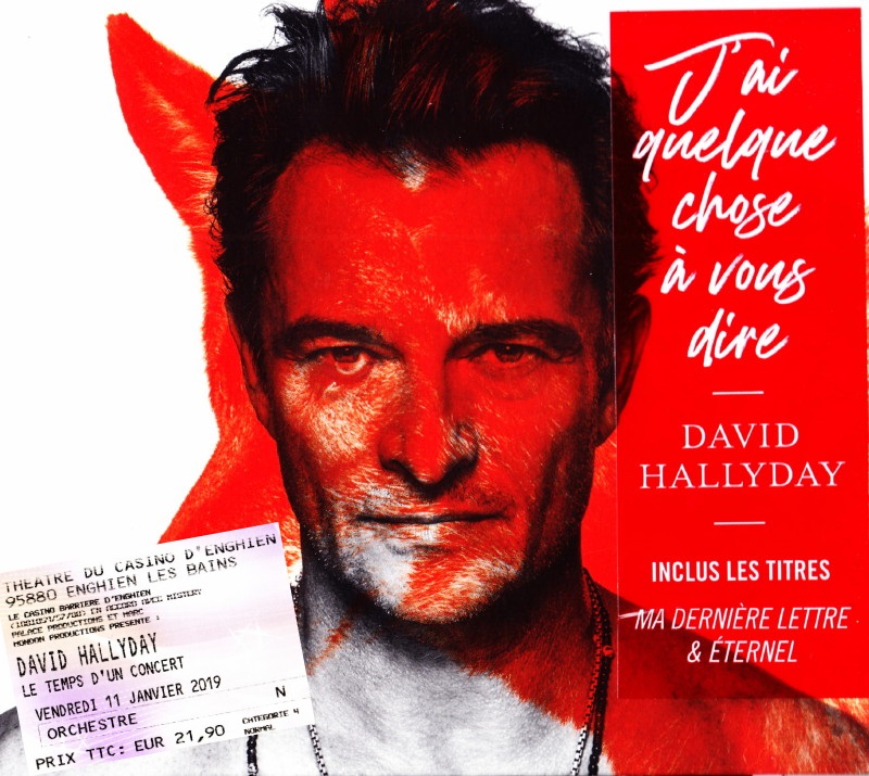 DAVID HALLYDAY ("J'ai quelque chose à vous dire") 11/01/2019 Enghien-les-Bains (95) : compte rendu 19012703551323491616094836