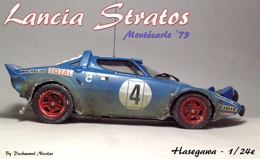 Maquette plastique de voiture Lancia Stratos HF Chardonnet... 1/24