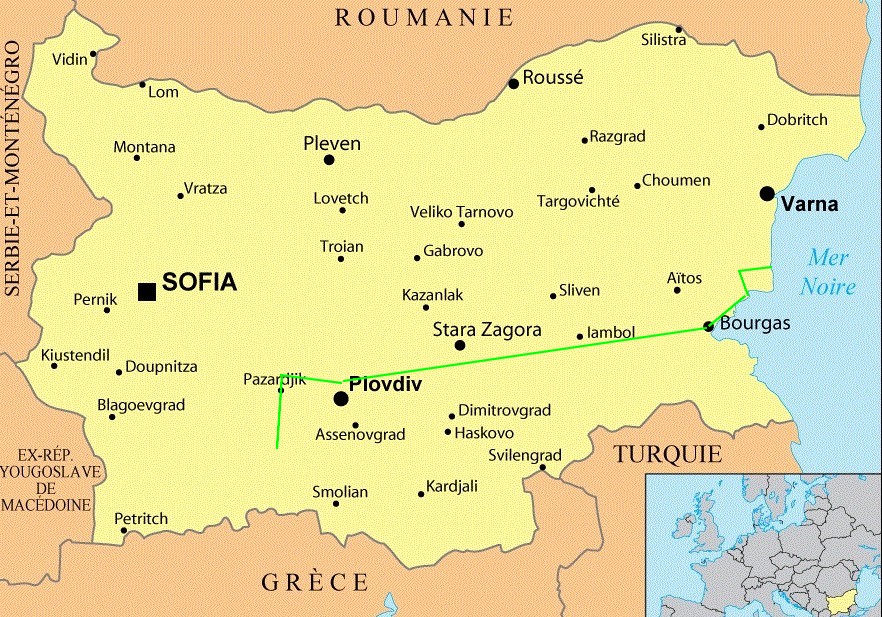 Carte Bulgarie Obzor