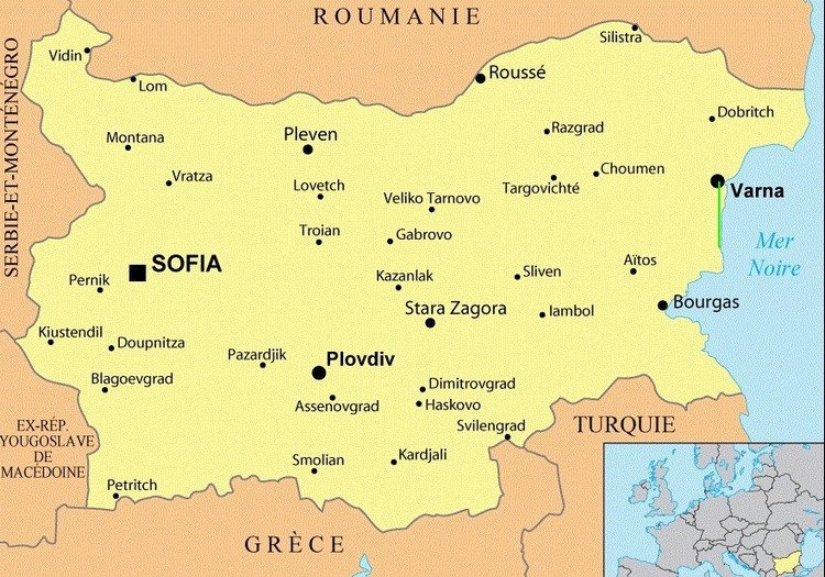 Carte Bulgarie Varna
