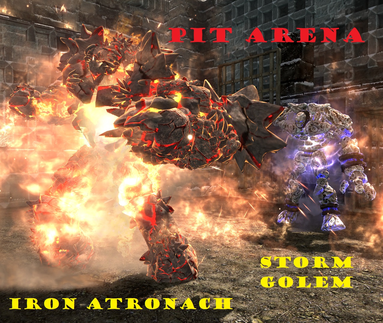 Iron Atronach and storm Golem