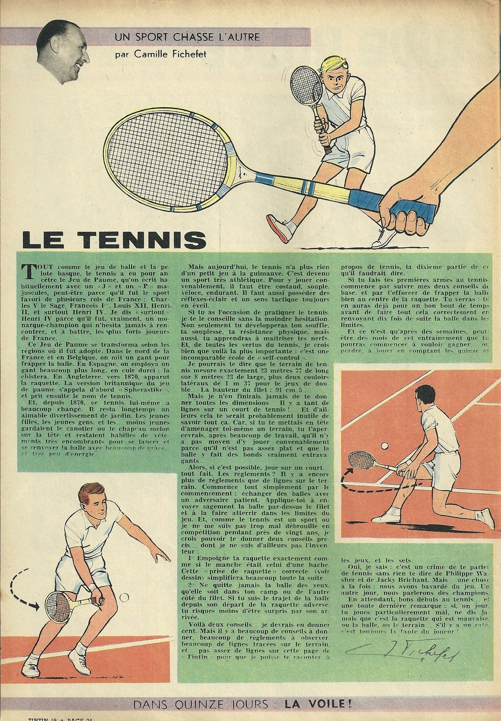 Jean Graton - Le tennis - Tintin 1959 - 19