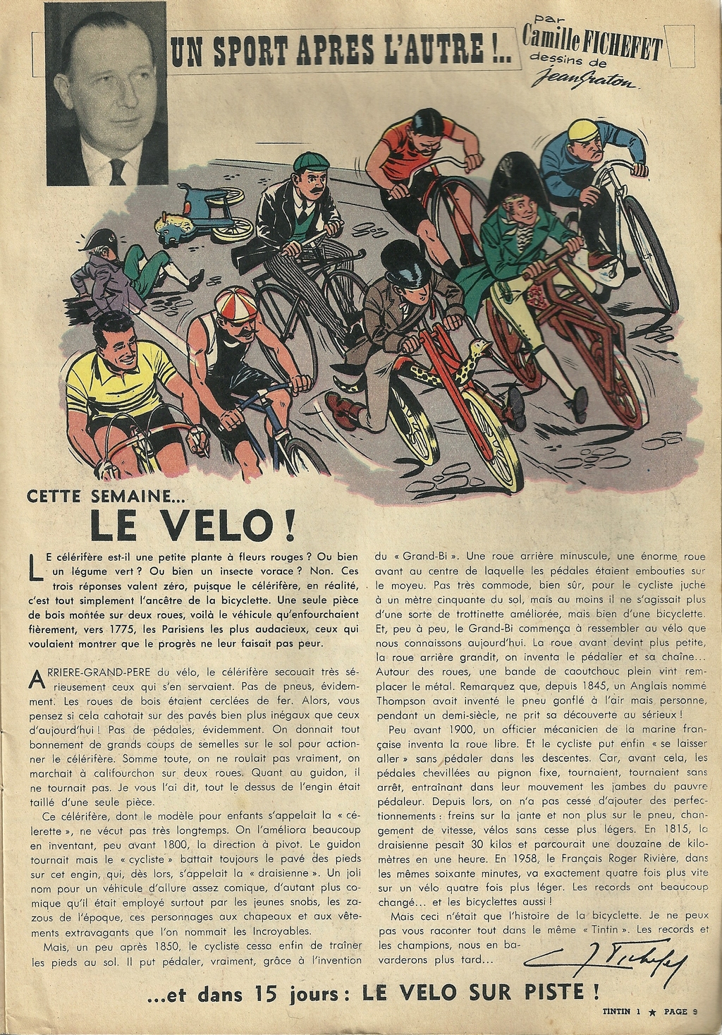 Jean Graton - Le vélo - Tintin 1959 - 01