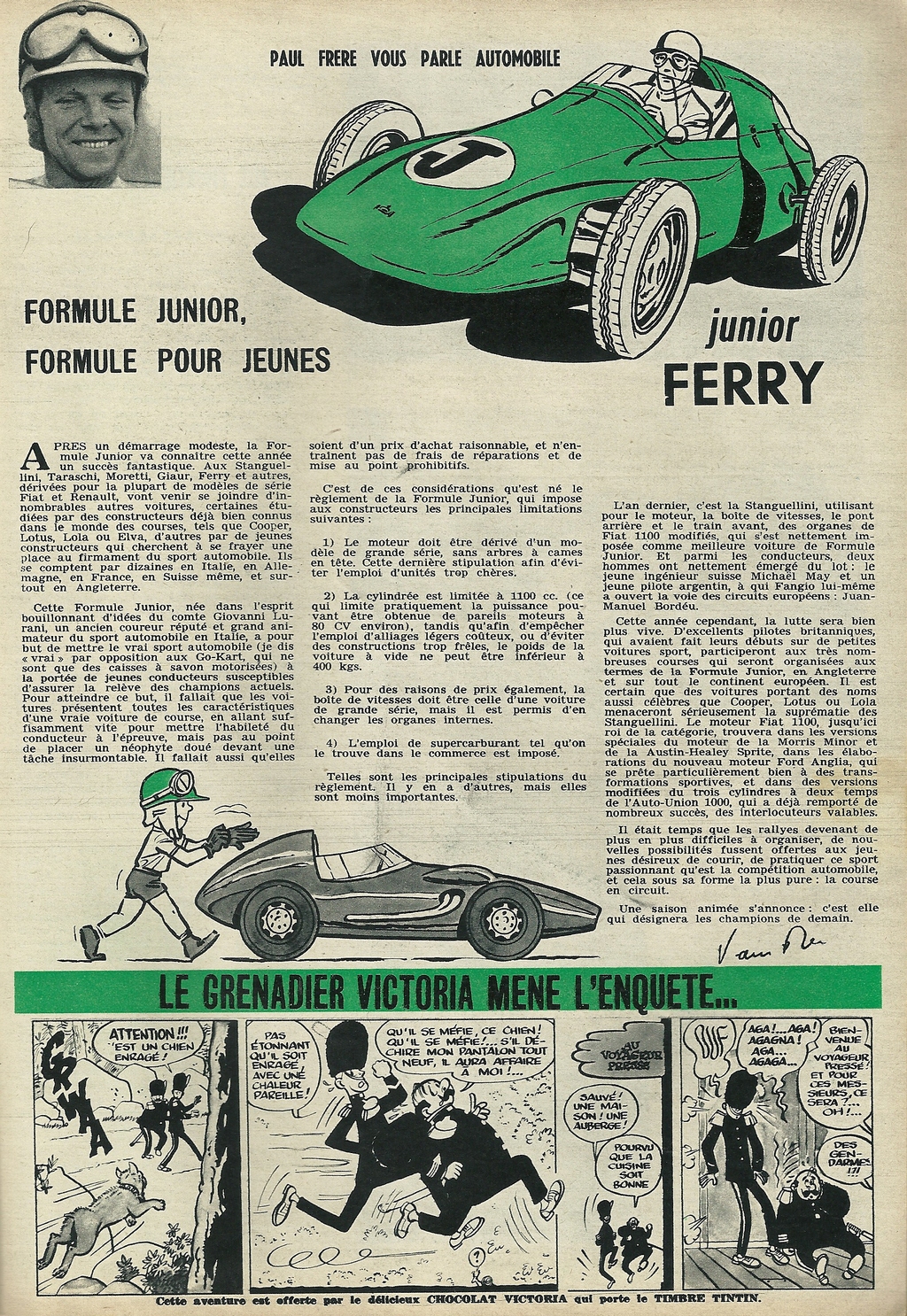 Paul Frère & Graton - Formule junior - Tintin 1960 - 14