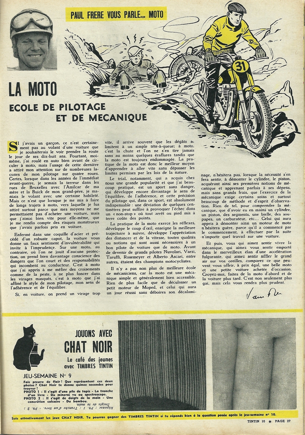 Paul Frère & Graton - La moto - Tintin 1960 - 10
