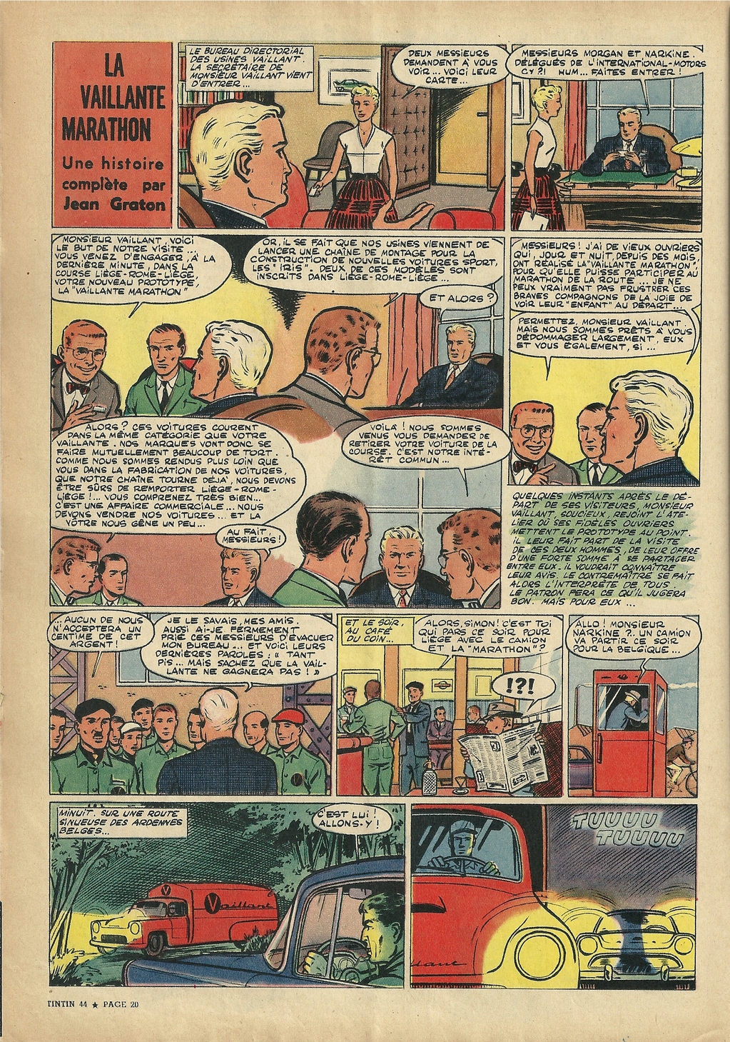 Jean Graton - La Vaillante Marathon 01 - Tintin 1957 - 44
