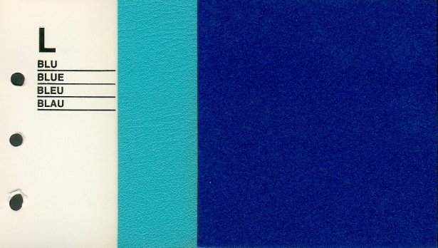 1972 alfa romeo color chart - cloth (medium) - l