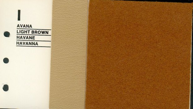 1972 alfa romeo color chart - cloth (medium) - i