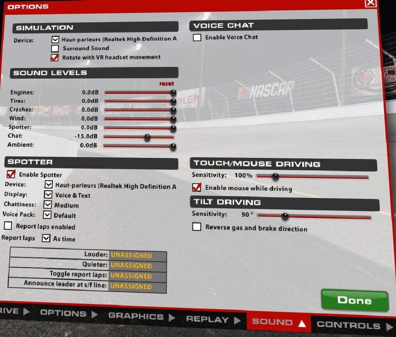 iRacing - Spotter muet - iRacing - Support Technique - racingfr.net