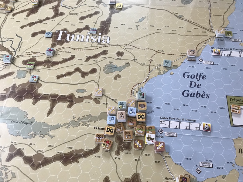 Tunisia T40 German end of turn (March 29) South