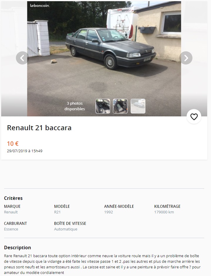 Annonce R21 Baccara 3