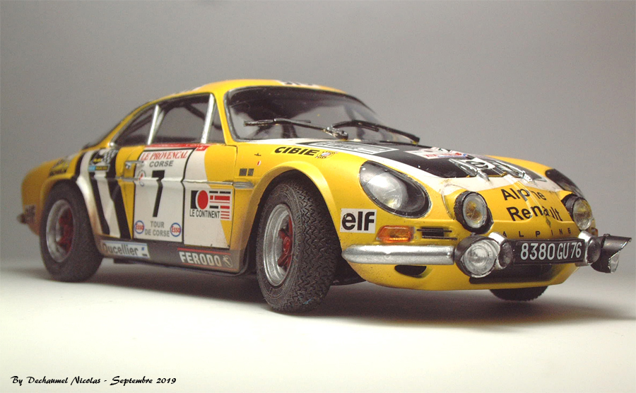 Cadre Photo Bois Avec Voiture Alpine A110 Berlinette Miniature 1/43