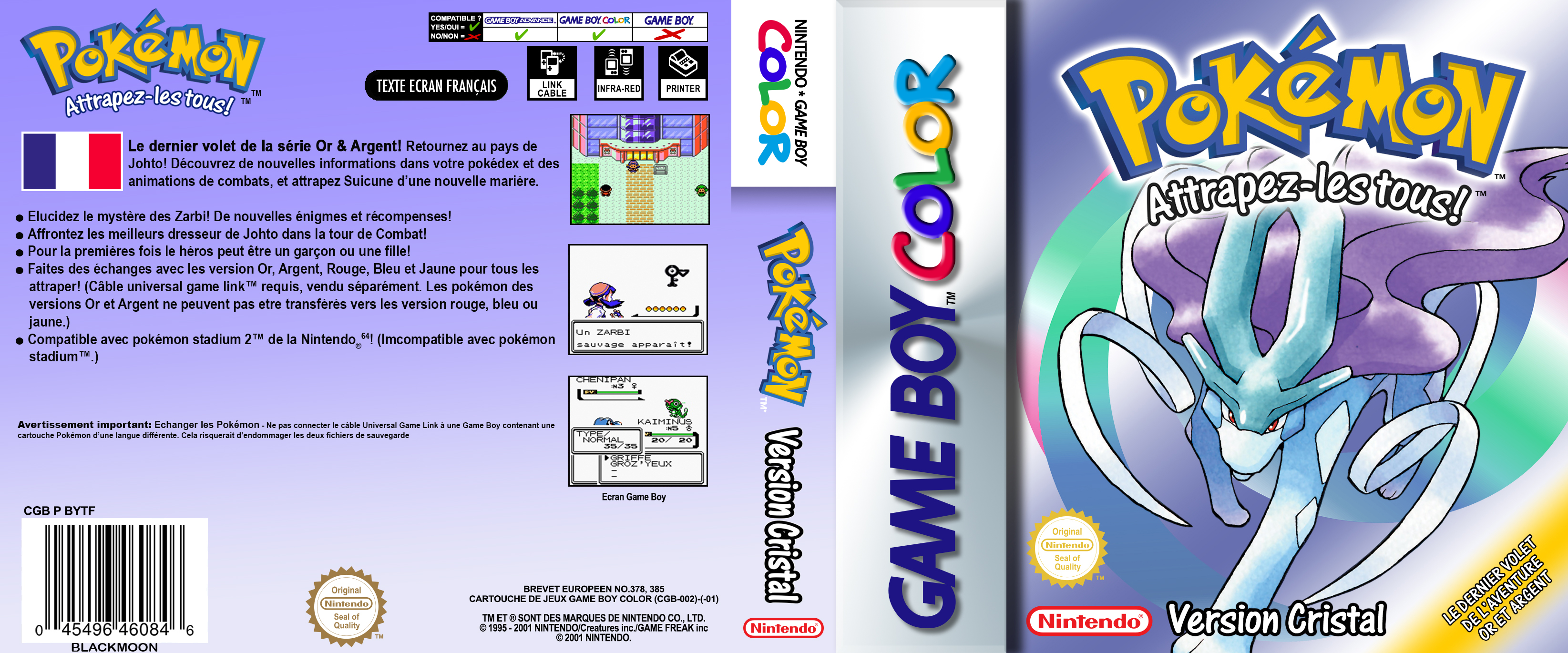 COVERS DS E.U POKEMON CRYSTAL FRENCH