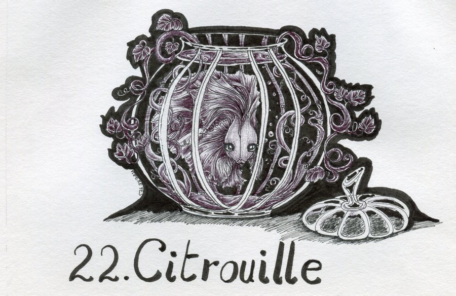 Inktober 22 Citrouille