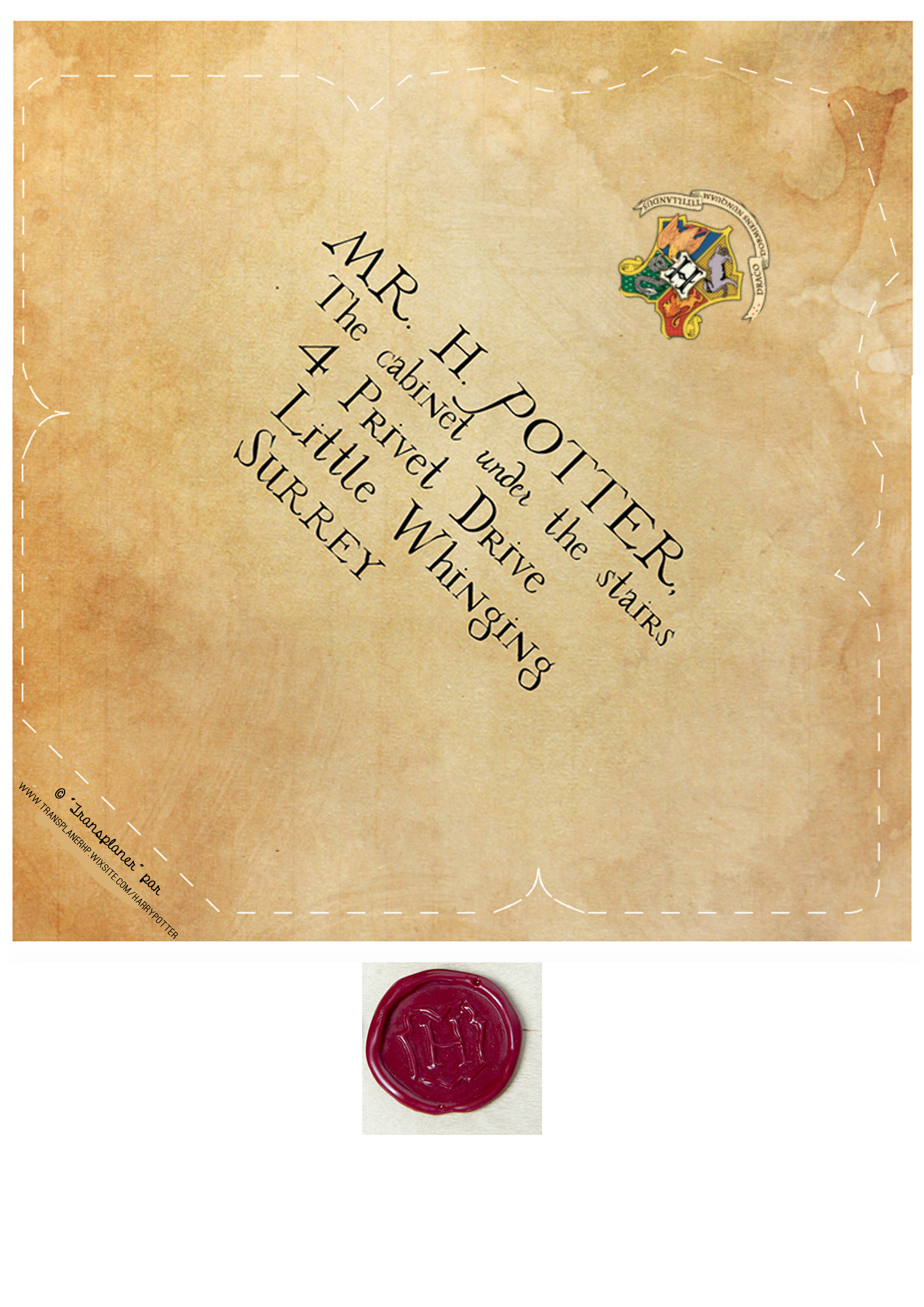 Son anniversaire Harry Potter - la lettre d'invitation - Autisme - Le  journal d'Andreas