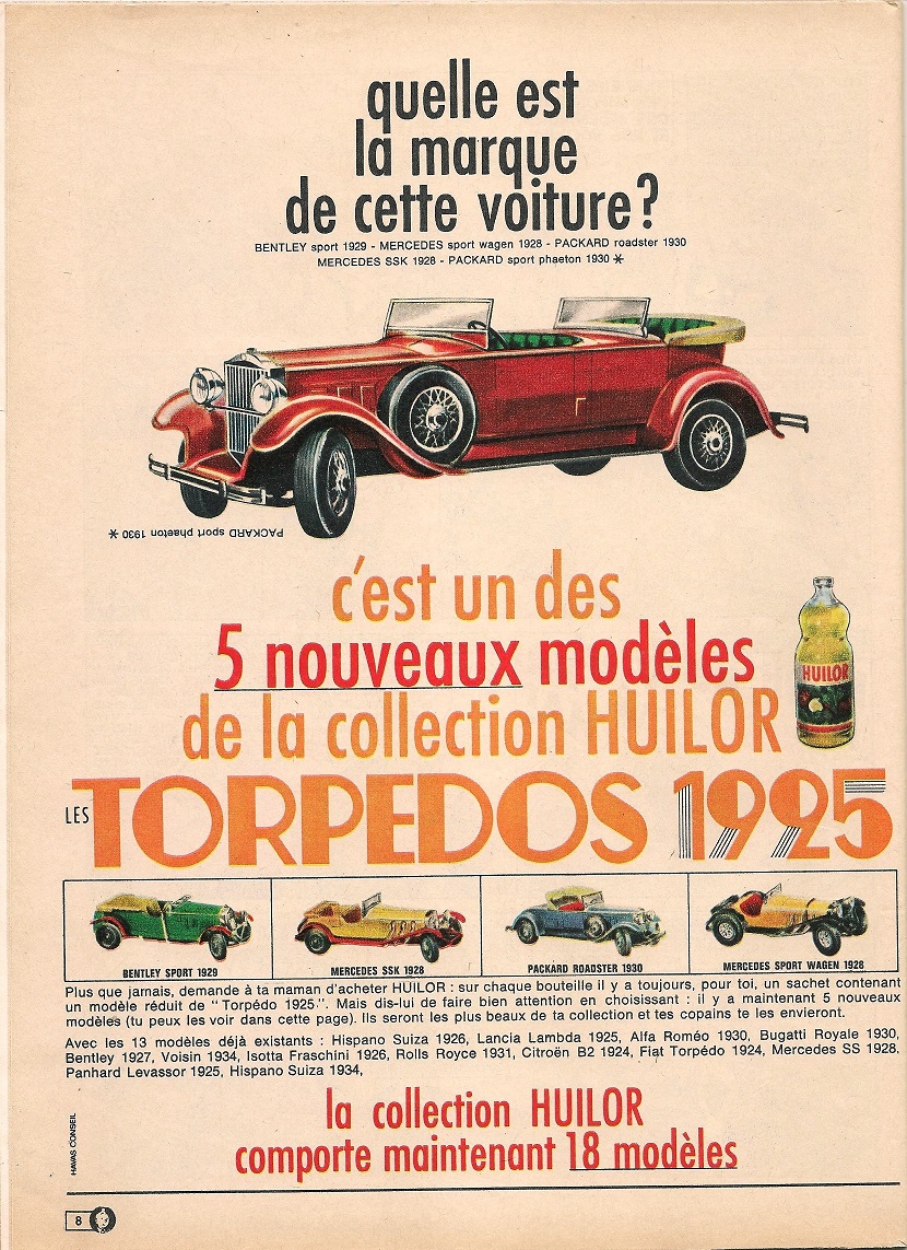 5 nouveaux Torpedos Huilor 1925