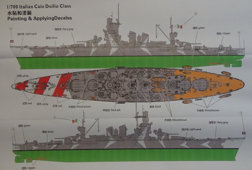 Orange Hobby 1/700 Italian Battleship Caio Duilio 1941 – Plastic Model Kit N07-160