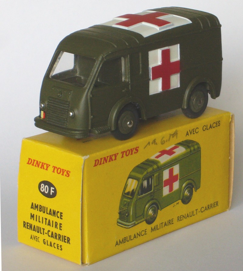 #2111 Renault ambulance militaire Dinky-Toys face sur boite web