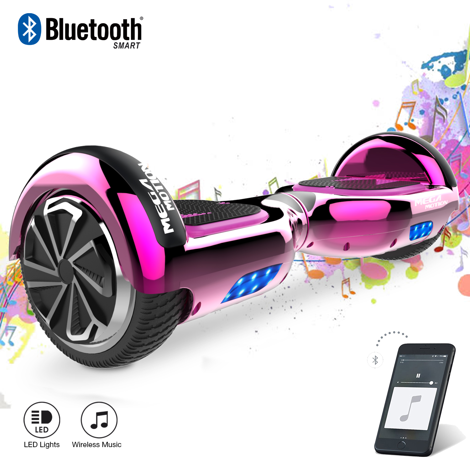 Mega Motion Hoverboard Gyropode 6.5