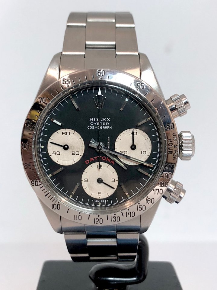 Les chronographes concurrents de l'époque du Rolex Daytona 6265 cadran noir, compteurs blancs. 31PqJb-Rolex