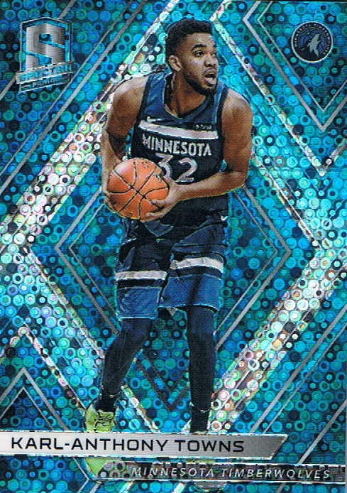 2017-18 Panini Spectra Neon Blue #89 Karl-Anthony Towns