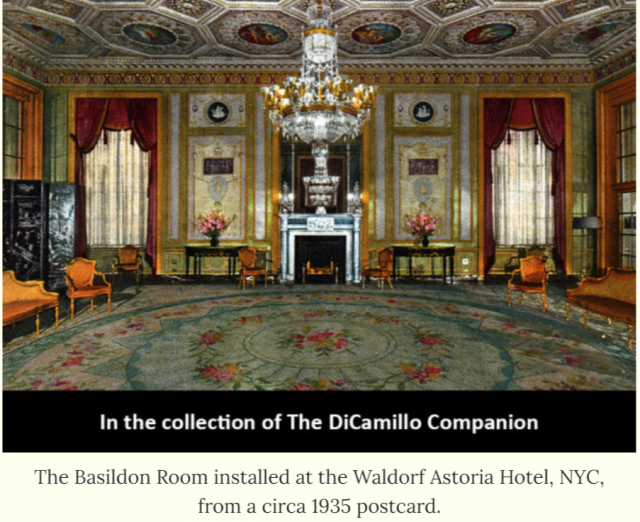 Basildon  Room au Waldorf Astoria - CP de 1935