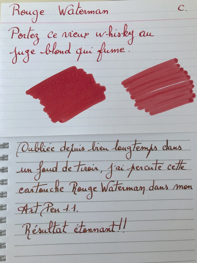 cartouches encre stylos plume parker vert et rouge lot de 5