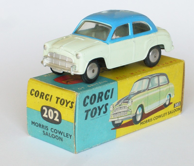 #1975 Morris Cowley Corgi-Toys face sur boite web