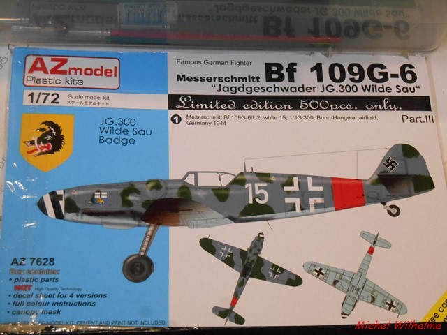  MESSERSCHMITT 109 G.6 .Bonn hangelar ALLEMAGNE 1944. AZ MODEL 1:72  2008120932585625616959924