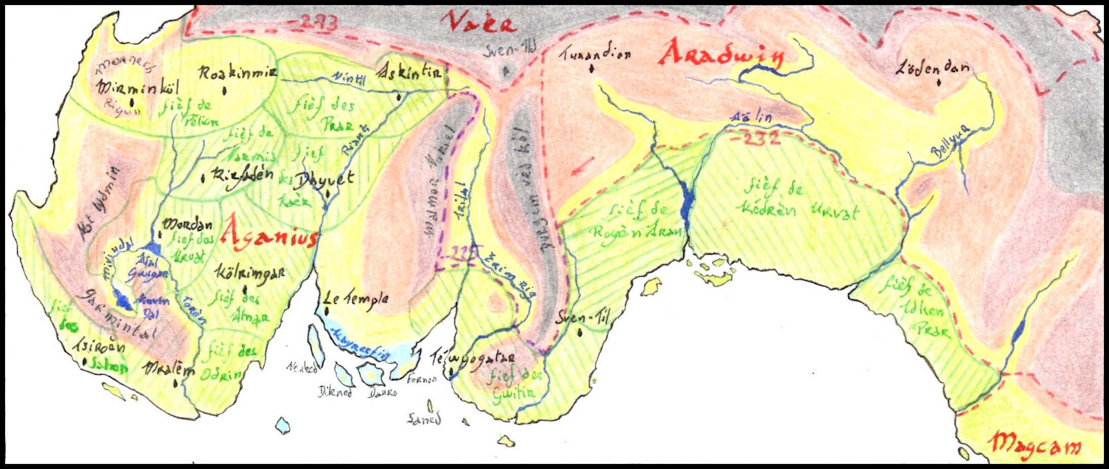 Les conquêtes en Aradwin (-241 à -225)