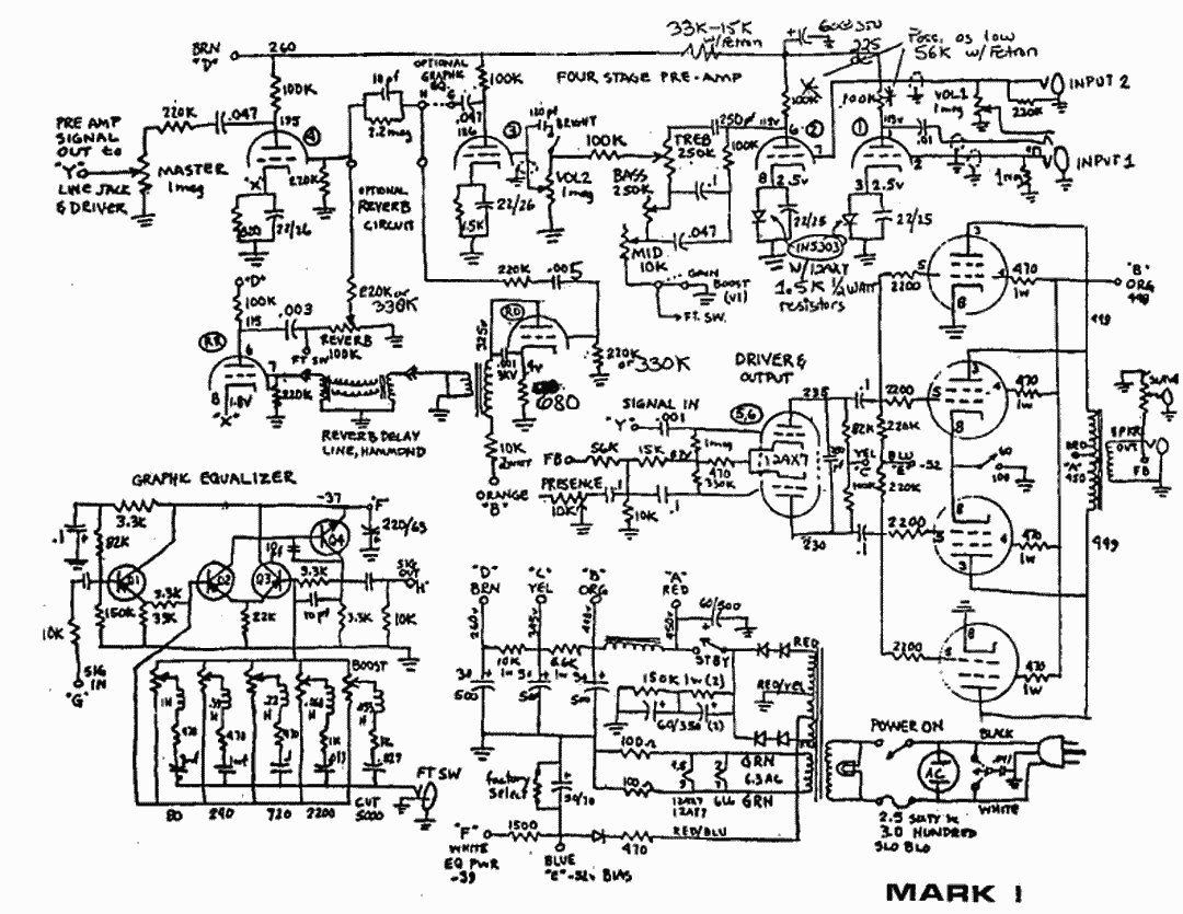 Mesa boogie схема преампа