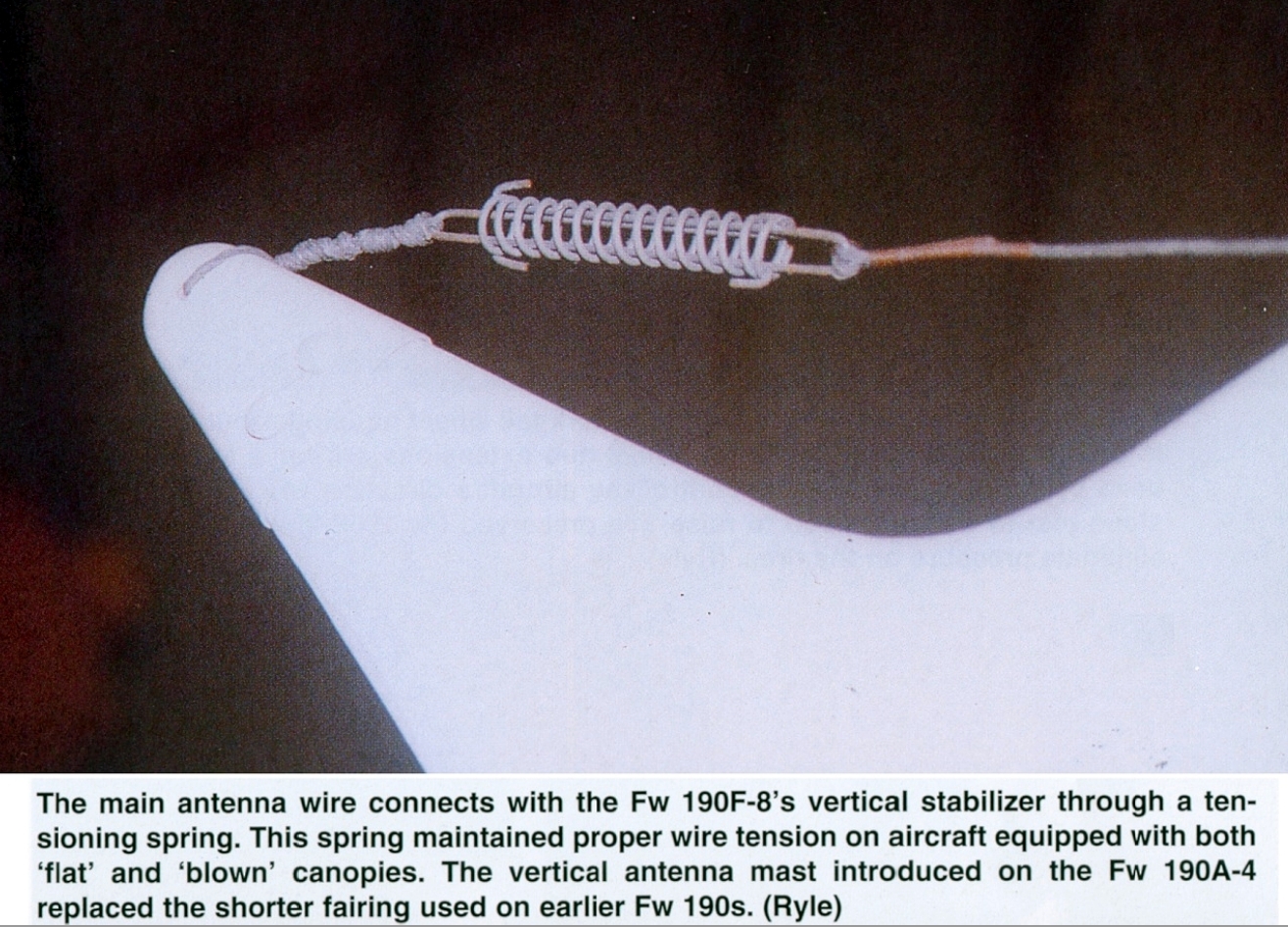 les Focke Wulf 190 A:F et G avaient-ils des câbles d'antenne? G0CMKb-antenne20