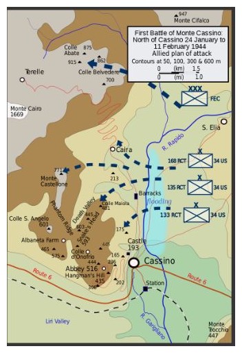 Article annexe : Bataille du Monte Casino TrJOKb-plan-allie-de-l-offensive-de-janvier-au-nord-de-monte-cassino