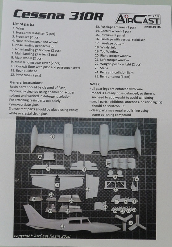 [Air Cast Resin] CESSNA 310R 2012300236535669817191722
